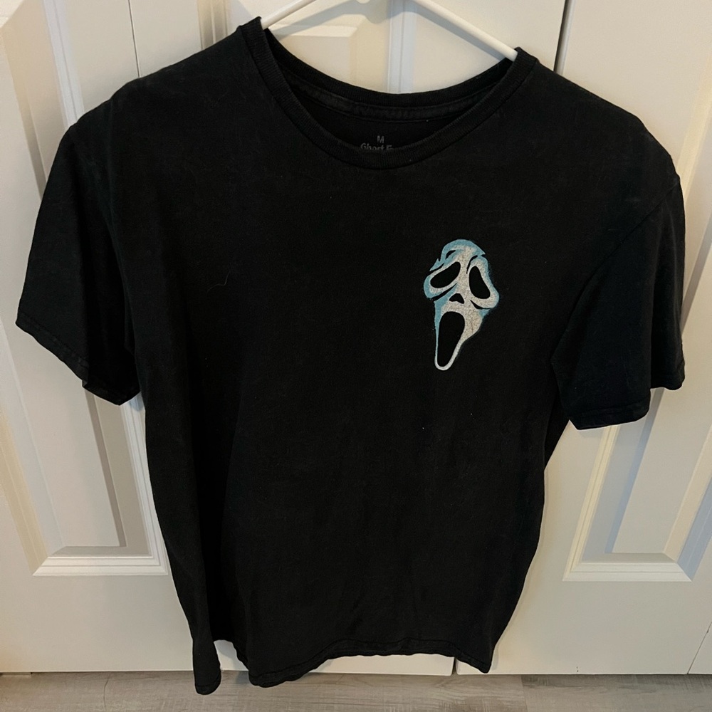 Grey T-Shirt with Ghost Face Design
